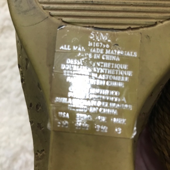 Bongo Neutral Brown Woven Wedge Sandals Size 5.5 - Picture 7 of 7